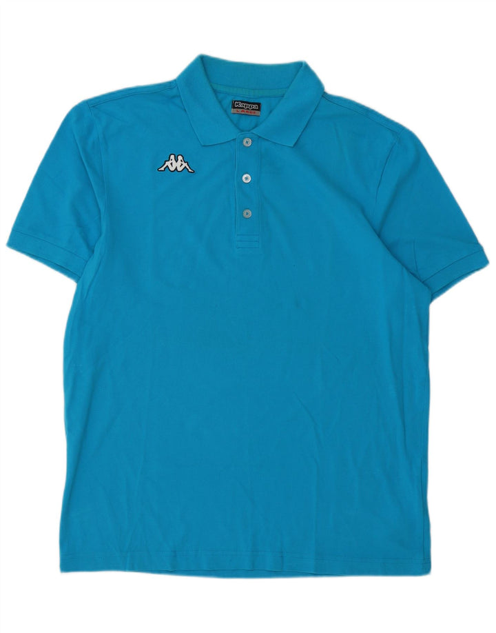 Kappa Mens Polo Shirt Large Blue Cotton