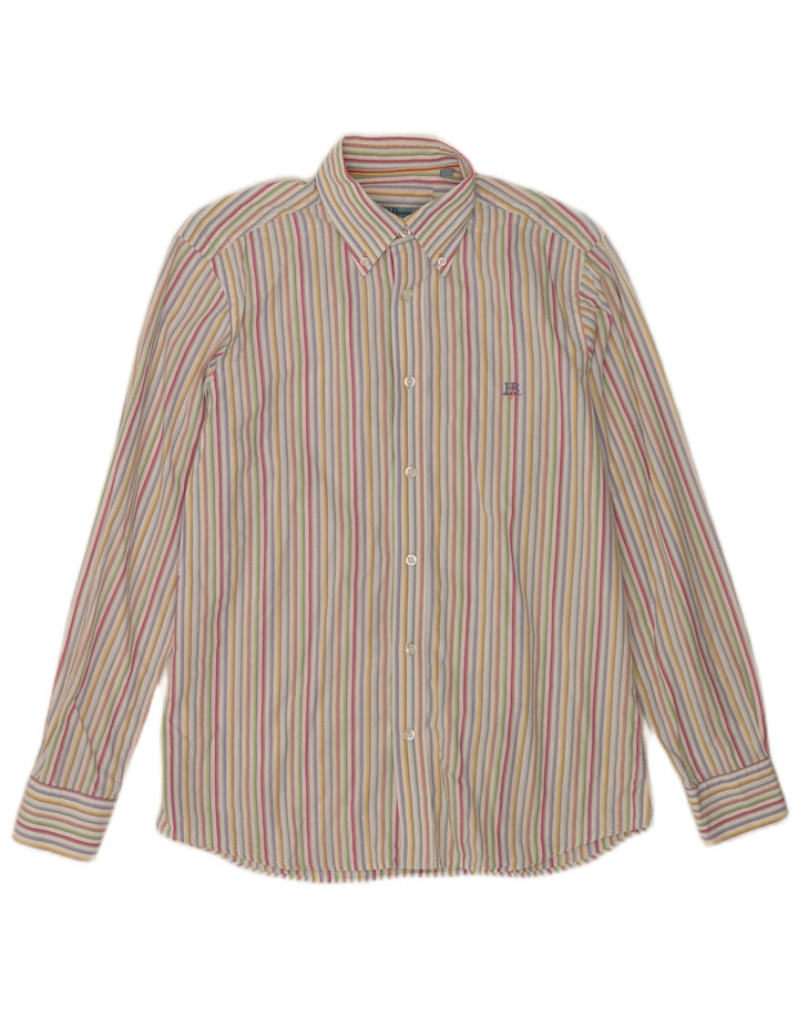 Harmont & Blaine Mens Shirt Medium Multicoloured Striped Cotton