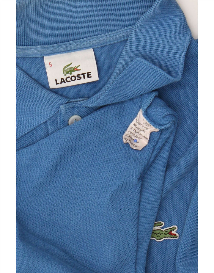 Lacoste Mens Polo Shirt Size 5 Large Blue Cotton