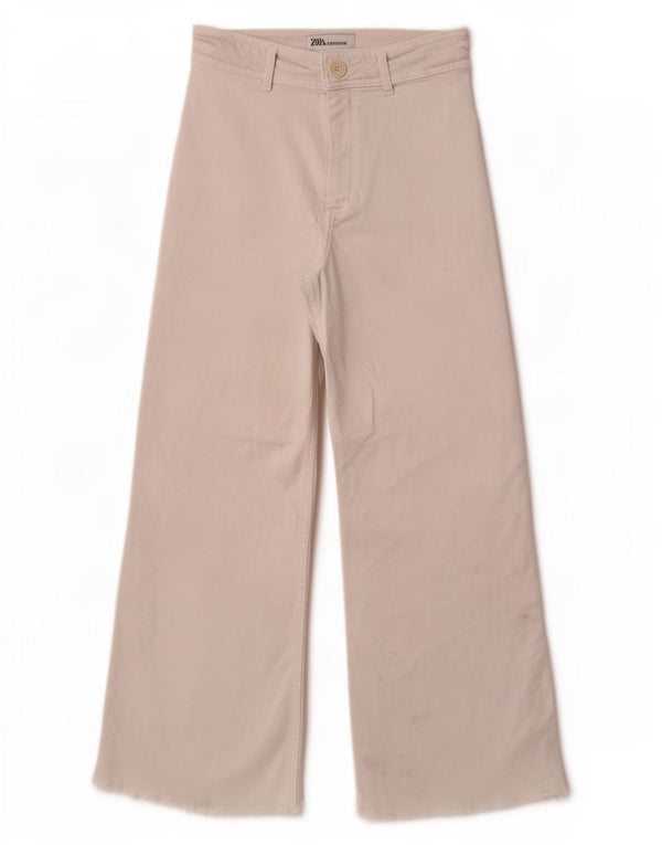 Zara Womens The Marine High Waist Straight Jeans EU 36 XS W26 L28 Off White