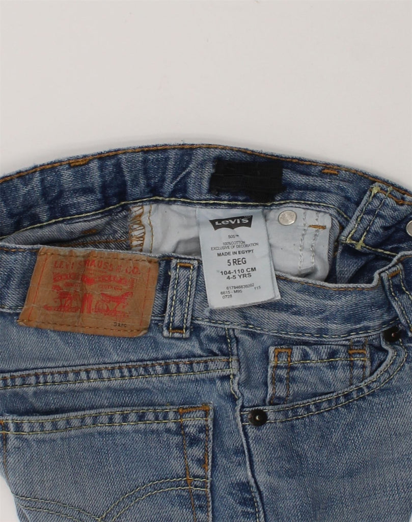 LEVI'S Boys 505 Regular Denim Shorts 4-5 Years W22  Blue Cotton | Vintage Levi's | Thrift | Second-Hand Levi's | Used Clothing | Messina Hembry 