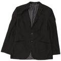 Marks & Spencer Mens 2 Button Blazer Jacket UK 40 Medium Black Polyester