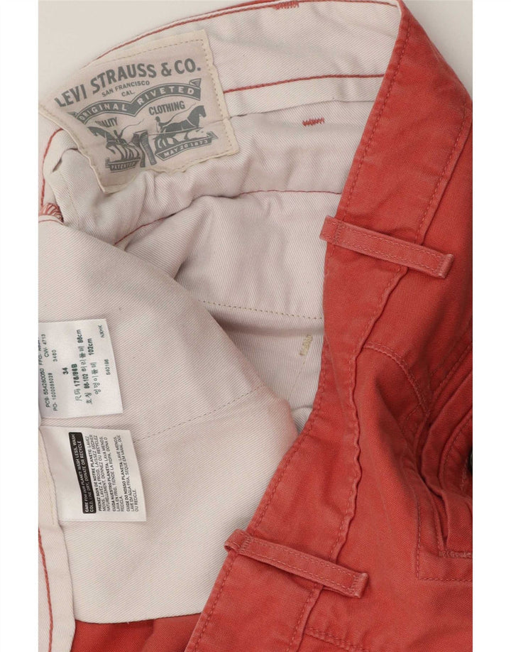 Levi's Mens Chino Shorts W34 Large  Pink Cotton