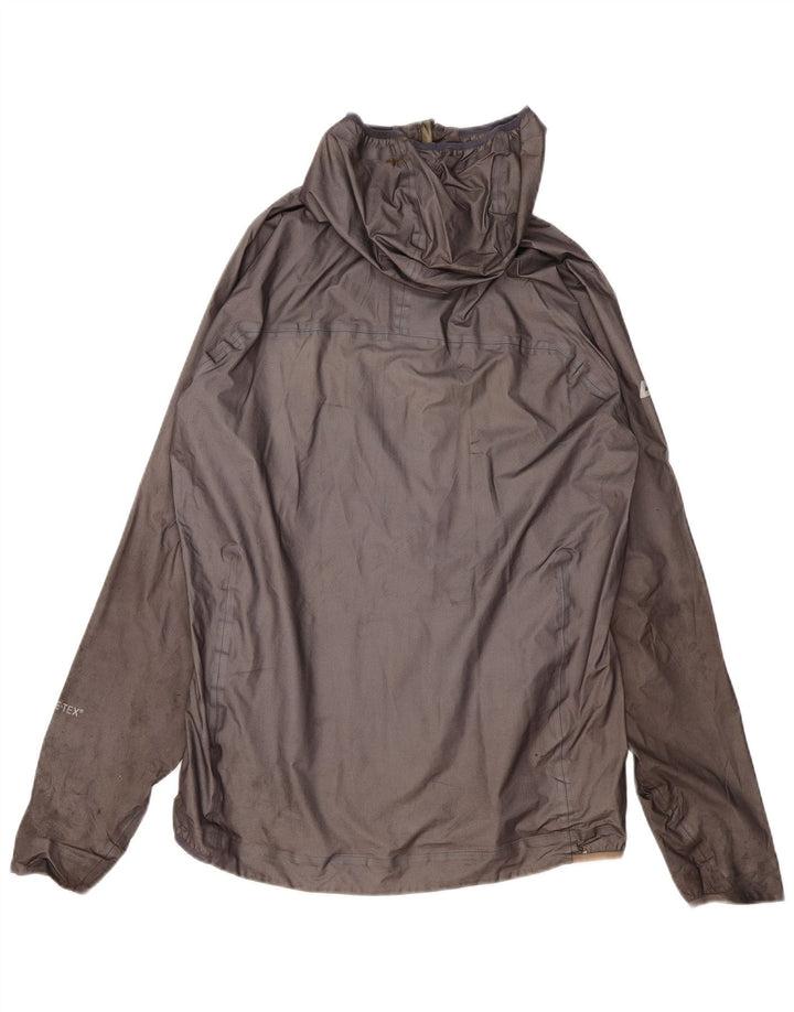 MOUNTAIN EQUIPMENT Womens Hooded Rain Jacket UK 14 Large Grey