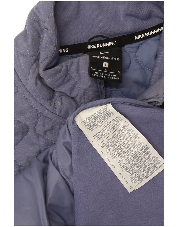 Nike Womens Running Quilted Gilet UK 16 Large Purple Polyester