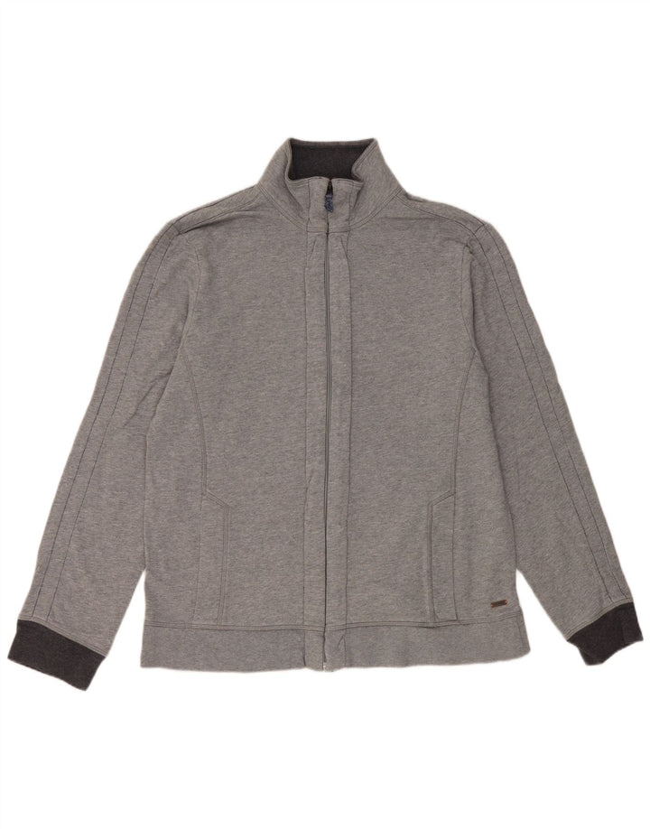 Hugo Boss Mens Tracksuit Top Jacket XL Grey Cotton