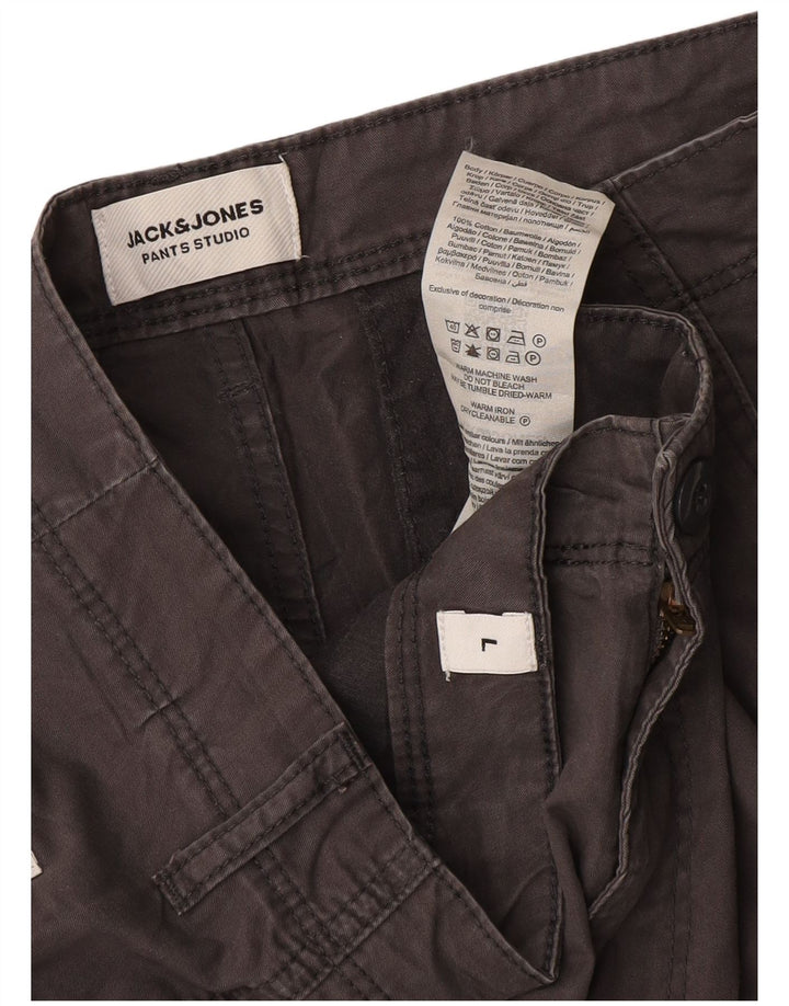 Jack & Jones Mens Cargo Shorts Large W36 Grey Cotton