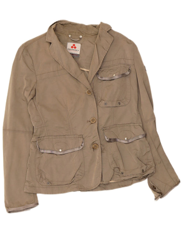 PEUTEREY Womens Utility Jacket IT 46 Large Grey Polyamide