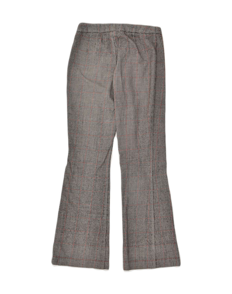 MAX & CO. Womens Flare Casual Trousers UK 8 Small W26 L29 Grey Check Wool | Vintage Max & Co. | Thrift | Second-Hand Max & Co. | Used Clothing | Messina Hembry 