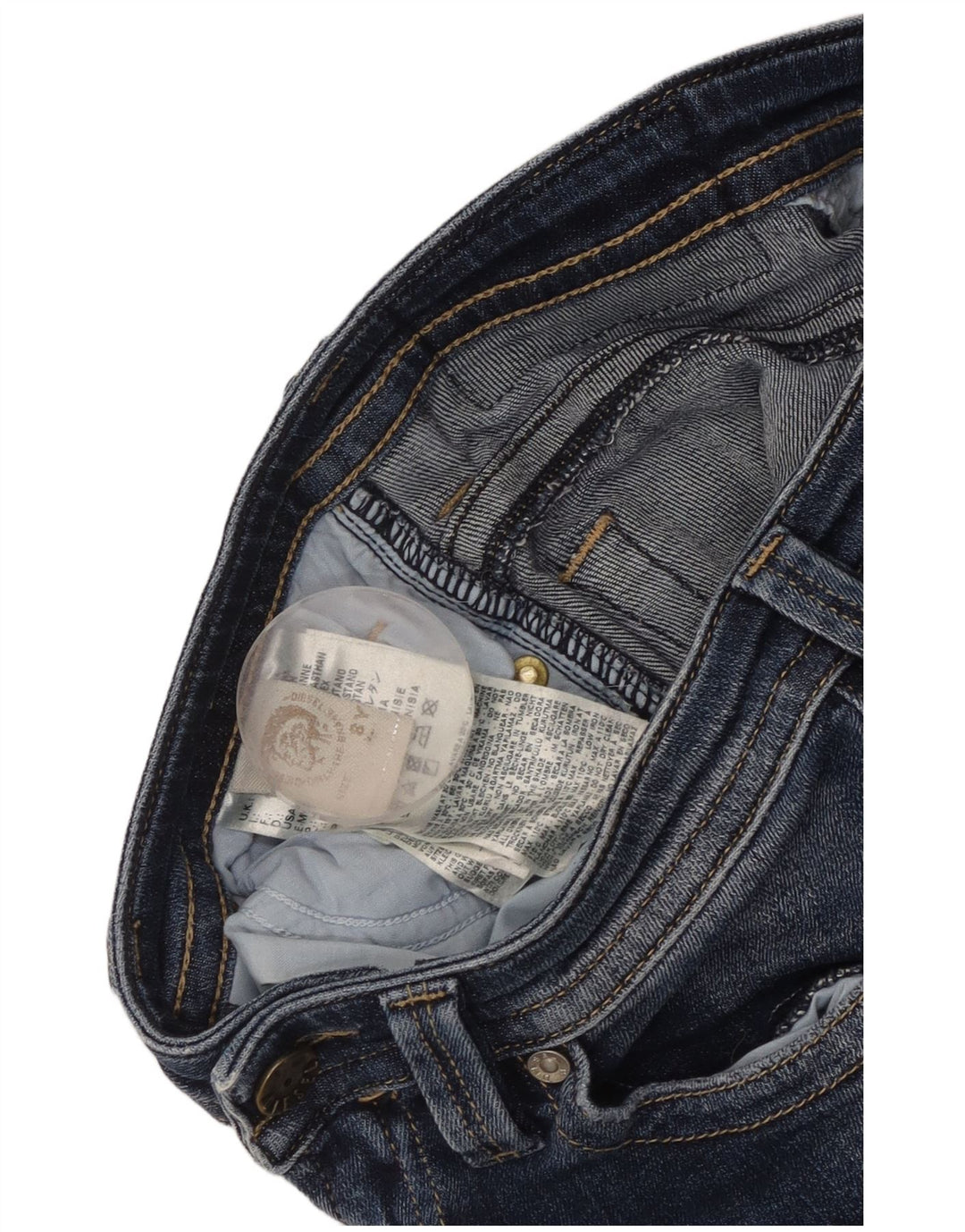 Diesel Boys Thavar Straight Jeans 7-8 Years W26 L25 Blue Cotton