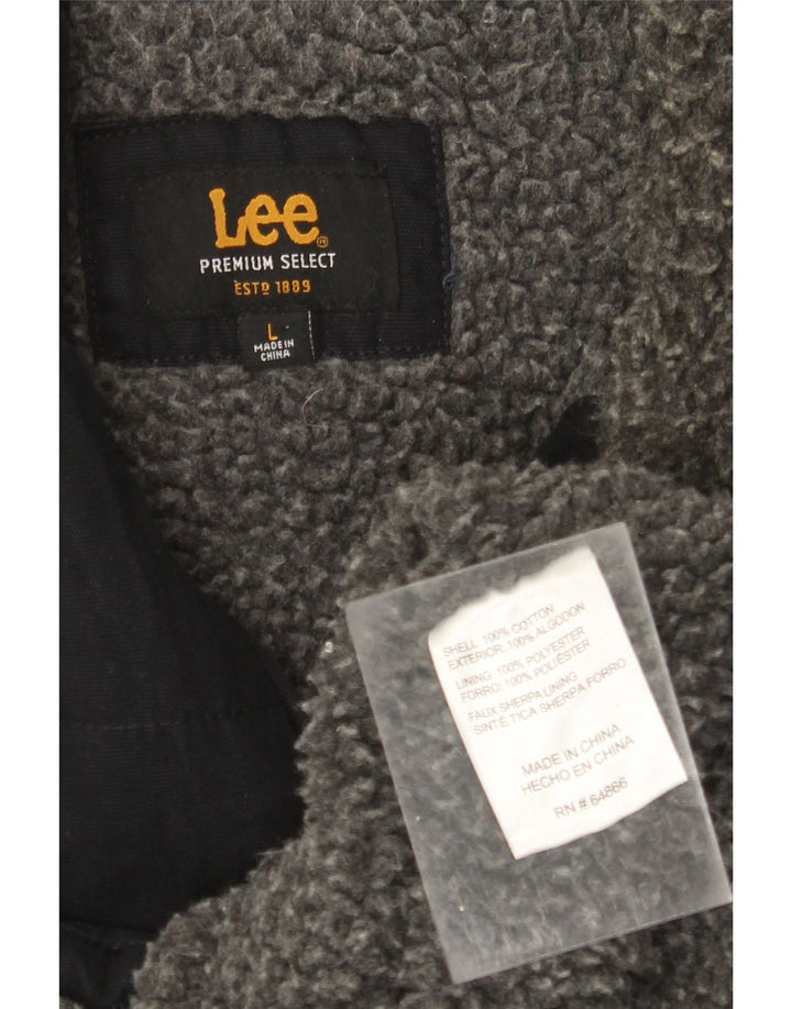 LEE Mens Utility Gilet UK 40 Large Black Cotton
