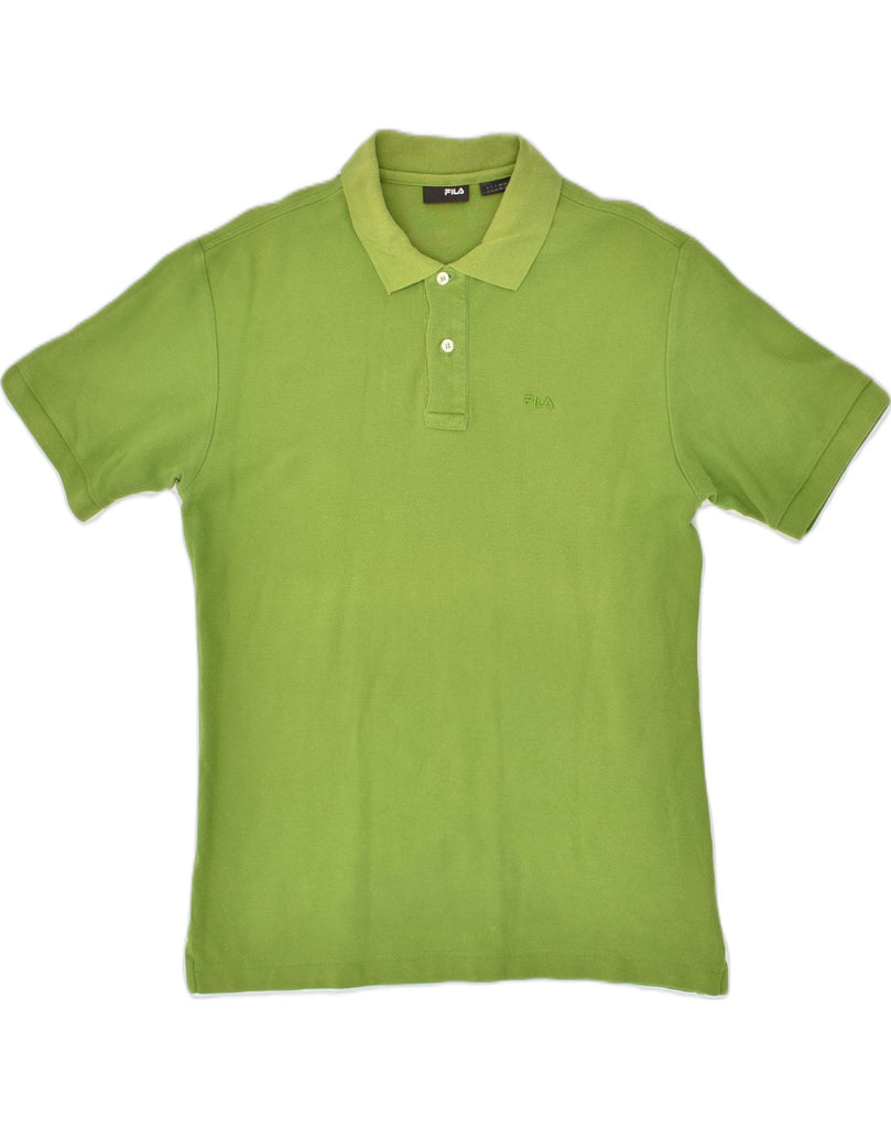 FILA Mens Polo Shirt Medium Green Cotton | Vintage Fila | Thrift | Second-Hand Fila | Used Clothing | Messina Hembry 