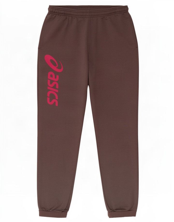Asics Womens Graphic Tracksuit Trousers Joggers UK 14 Medium Grey Polyester