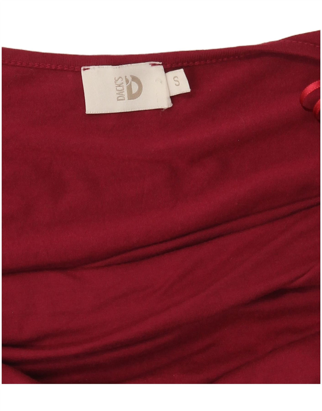 Dack's Womens Top Long Sleeve UK 10 Small Red