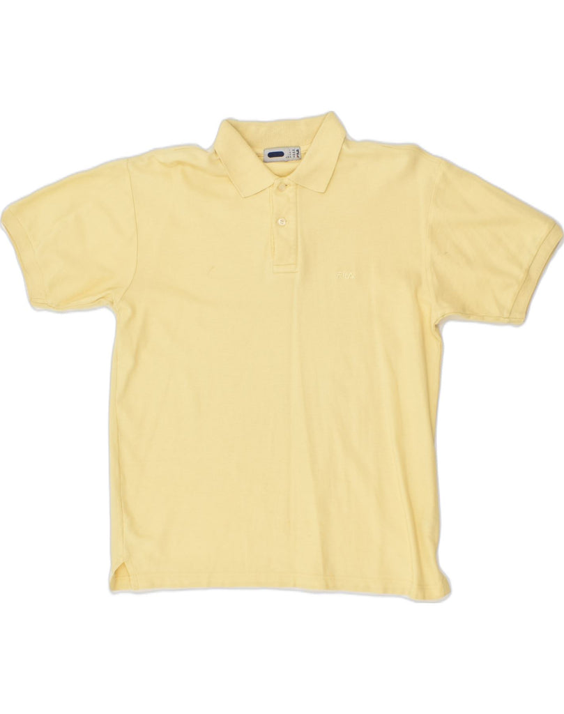 FILA Mens Polo Shirt Small Yellow Cotton | Vintage Fila | Thrift | Second-Hand Fila | Used Clothing | Messina Hembry 