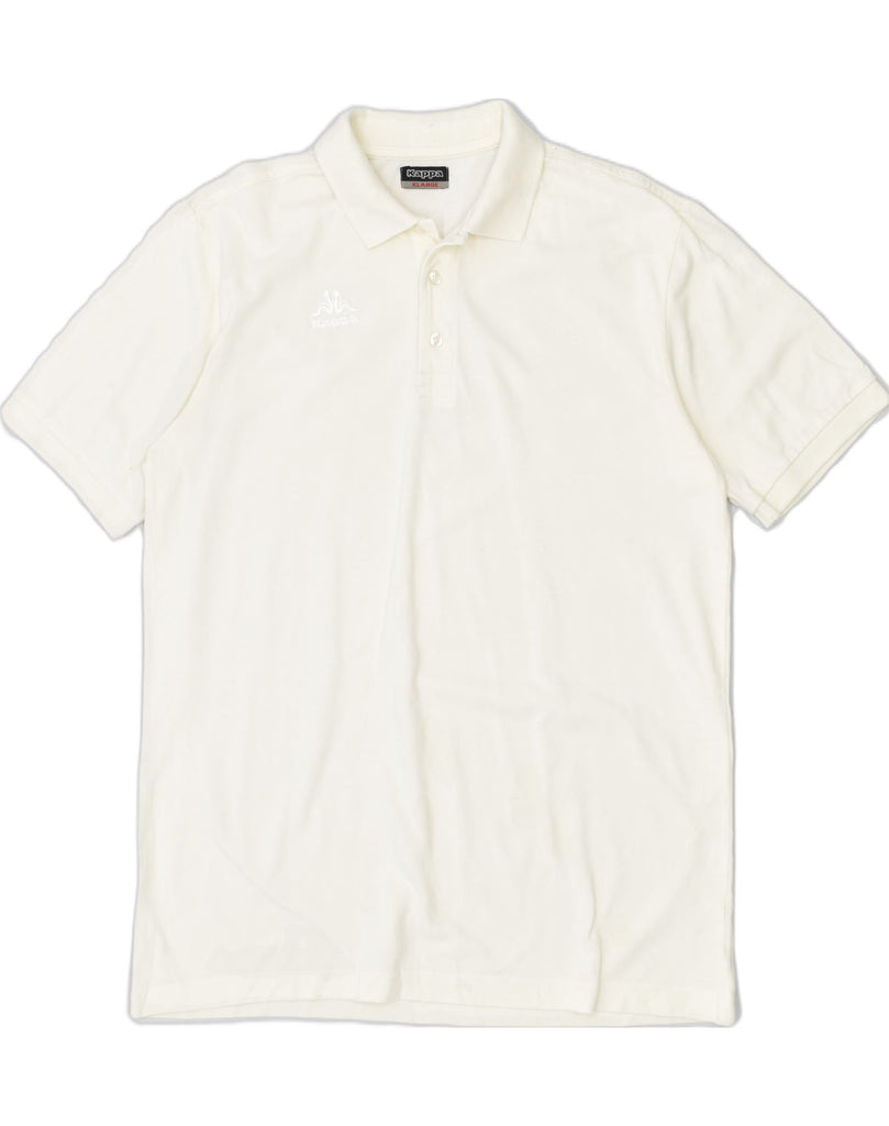 KAPPA Mens Polo Shirt XL White Cotton | Vintage | Thrift | Second-Hand | Used Clothing | Messina Hembry 