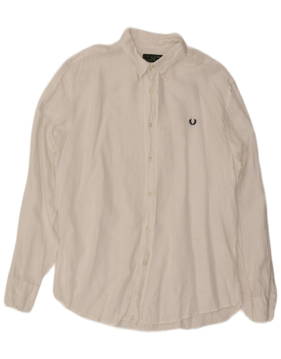 Fred Perry Mens Shirt 2XL White Linen