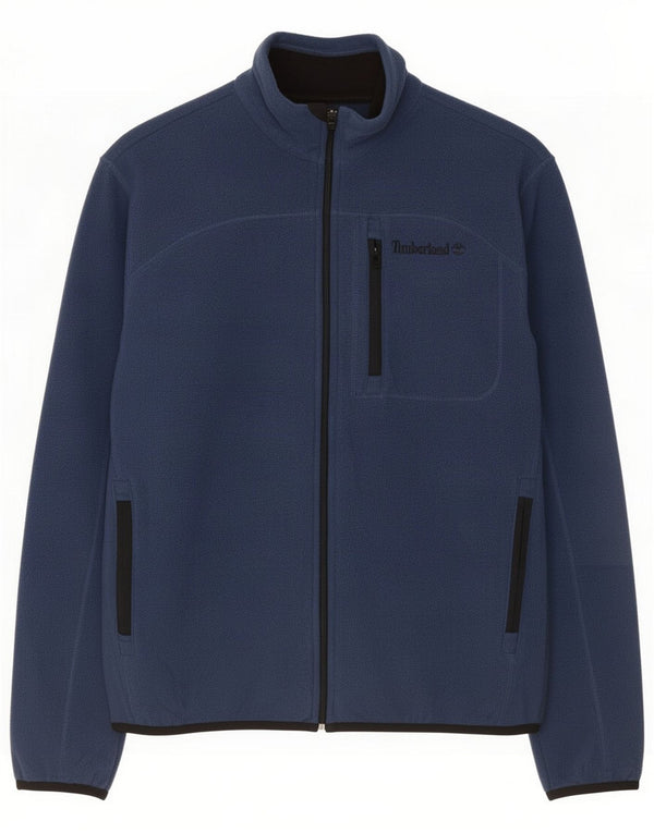 Timberland Mens Fleece Jacket UK 36 Small Blue Polyester