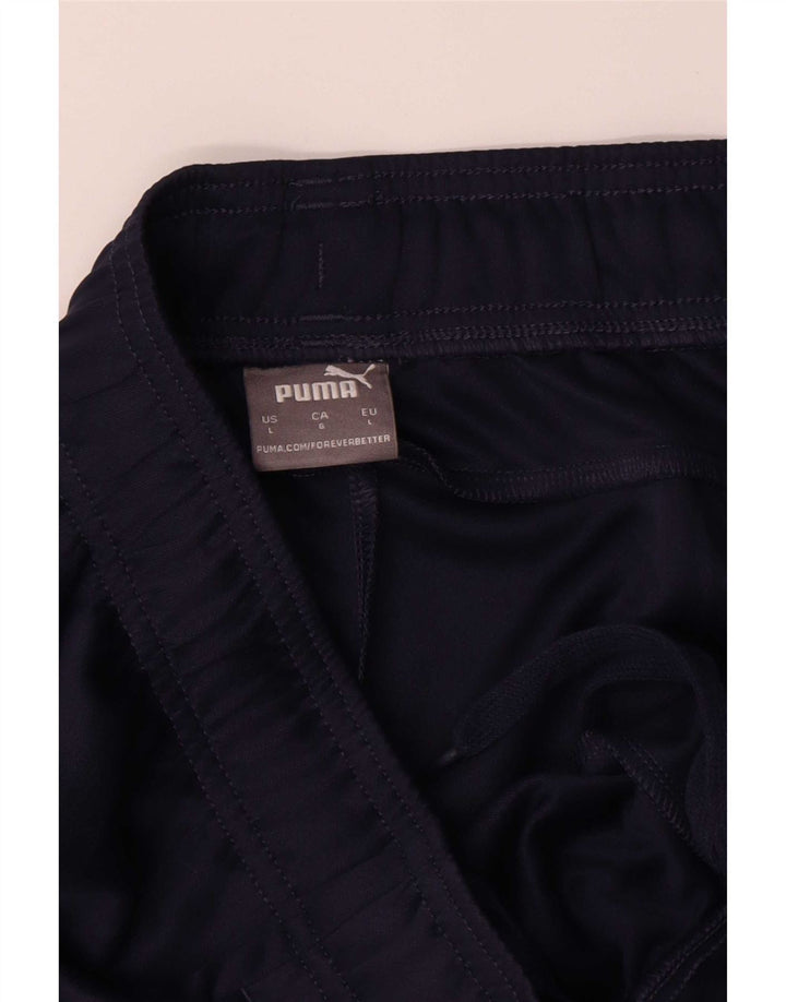 Puma Mens Tracksuit Trousers Large Navy Blue Polyester