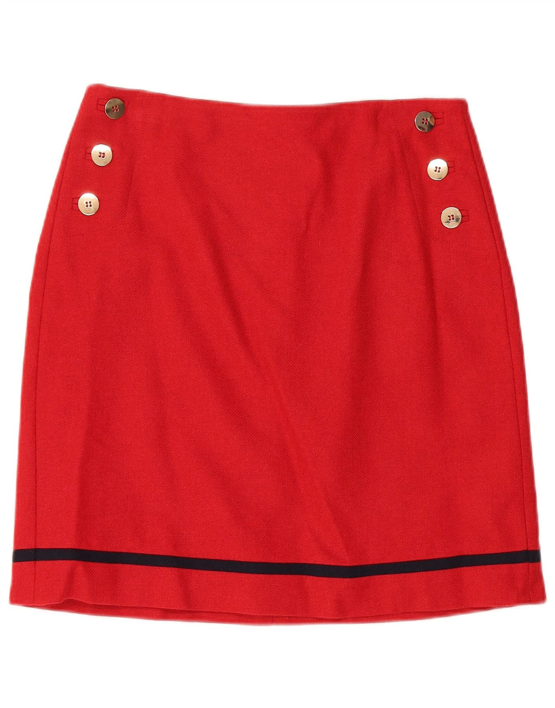 HOBBS Womens Mini Skirt UK 10 Small W26  Red Wool