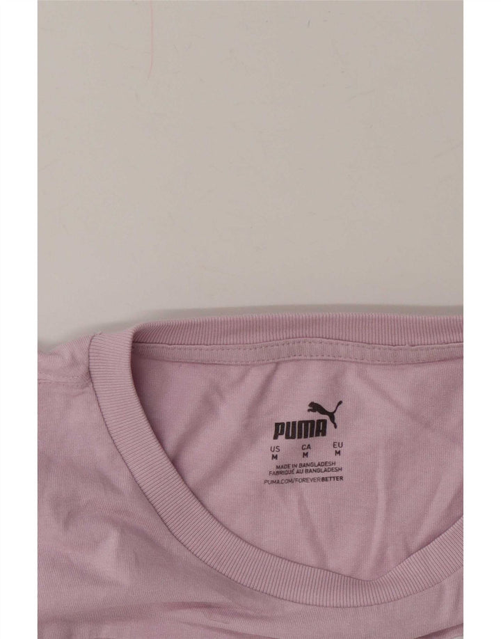 Puma Womens T-Shirt Top UK 12 Medium Pink Colourblock