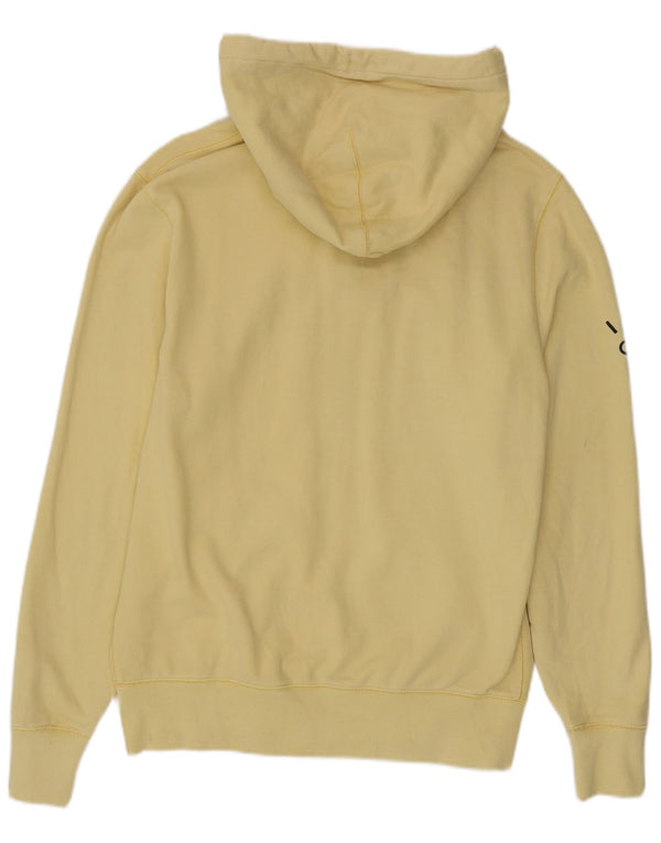 Jack Wills Mens Graphic Zip Hoodie Sweater Large Yellow Cotton