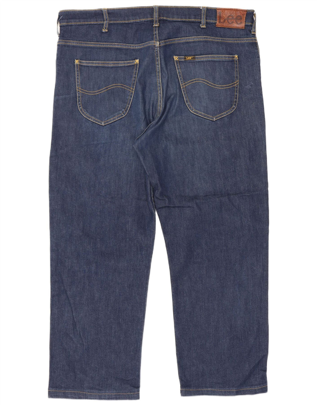 Lee Mens Brooklyn Straight Jeans W40 L27 Blue Cotton