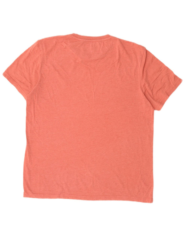 Lyle & Scott Mens T-Shirt Top Large Pink Polyester