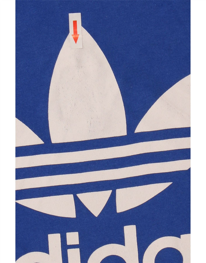 Adidas Mens Graphic T-Shirt Top Medium Blue Cotton
