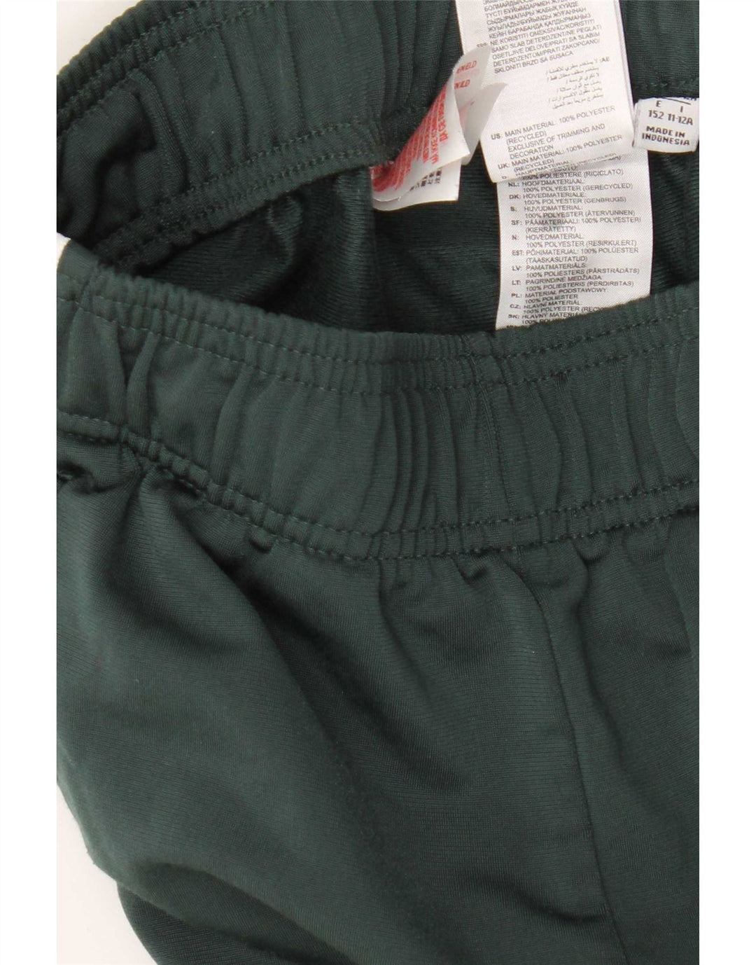 Adidas Boys Tracksuit Trousers Joggers 11-12 Years Green Polyester