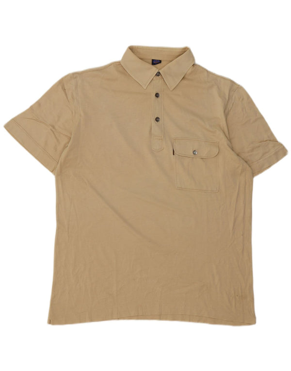 Pooh Mens Polo Shirt Medium Beige Cotton