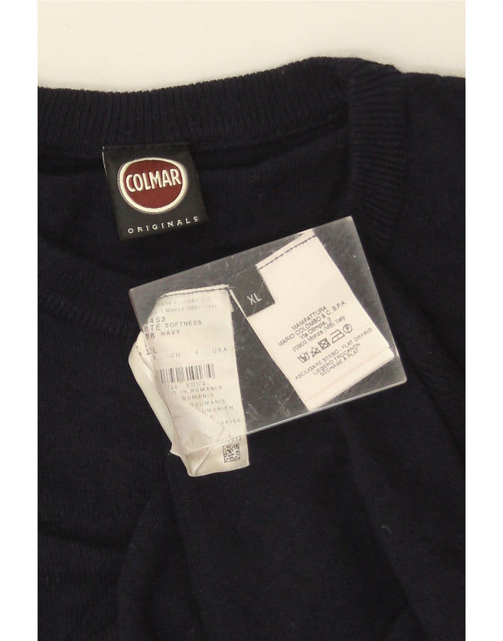 Colmar Mens Crew Neck Jumper Sweater XL Navy Blue Polyamide