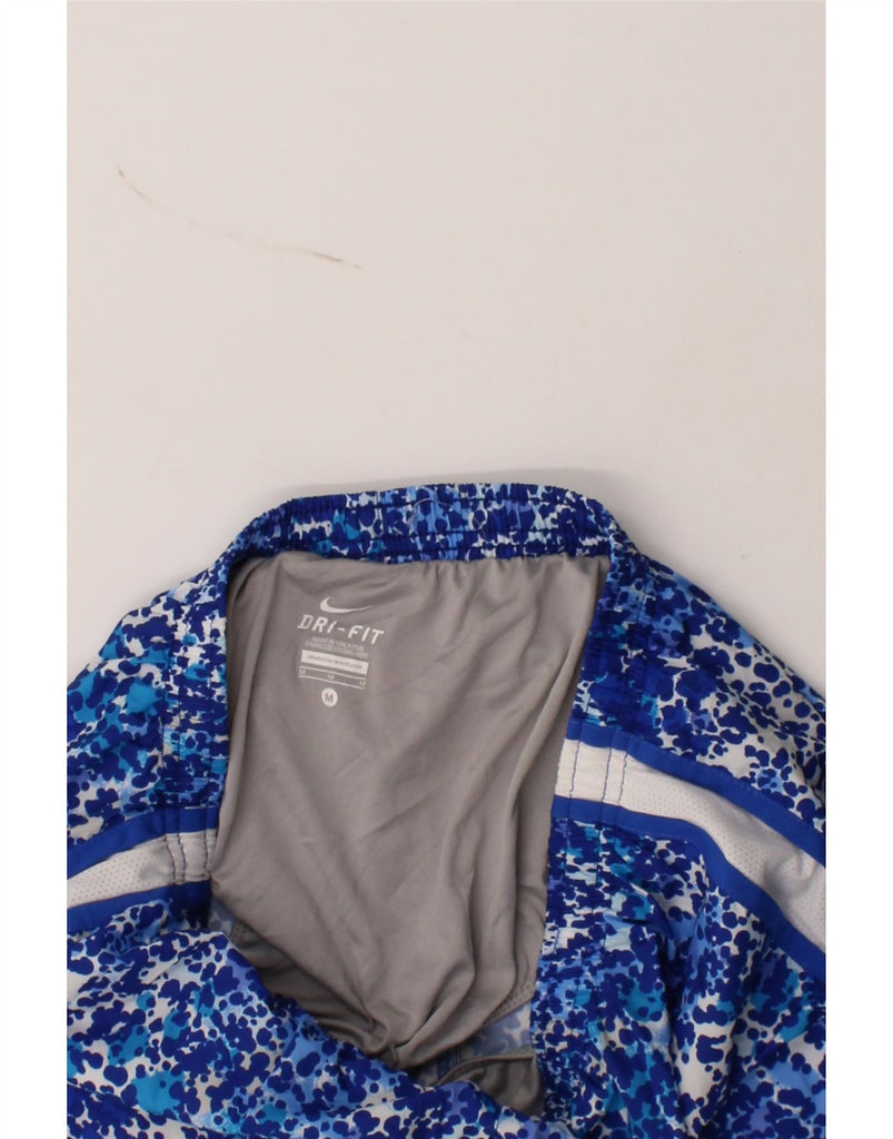 NIKE Womens Dri Fit Sport Shorts UK 14 Medium  Blue Spotted Vintage Nike and Second-Hand Nike from Messina Hembry 