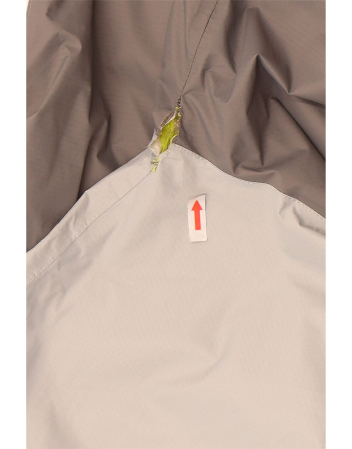 The North Face Mens Hooded Rain Jacket UK 38 Medium Grey Colourblock Nylon