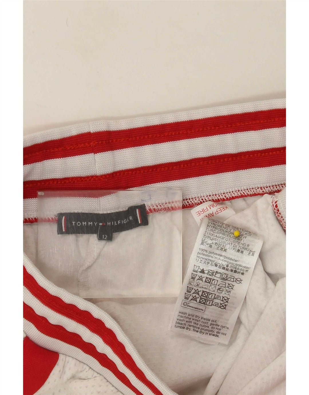 Tommy Hilfiger Boys Sport Shorts 11-12 Years White Colourblock Polyester