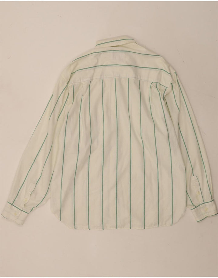 Vintage Mens Shirt Medium White Striped