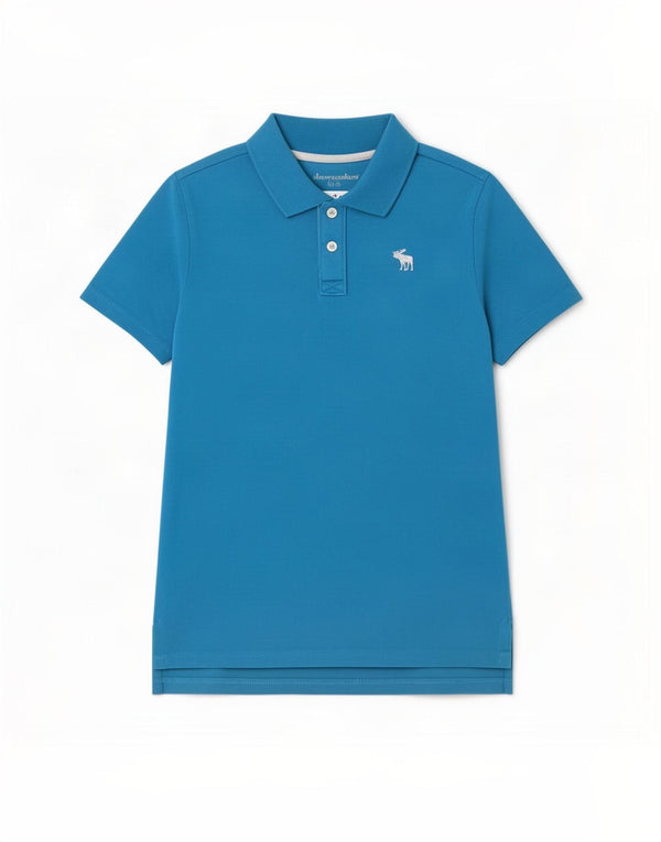 Abercrombie & Fitch Boys Polo Shirt 13-14 Years Blue Cotton
