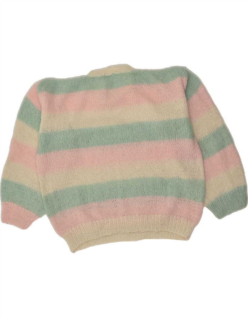 VINTAGE Womens Crew Neck Jumper Sweater UK 16 Large Multicoloured Striped | Vintage Vintage | Thrift | Second-Hand Vintage | Used Clothing | Messina Hembry 