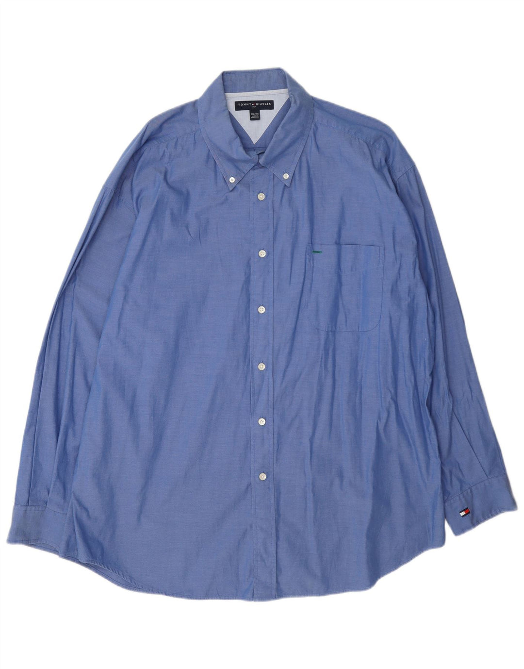 Tommy Hilfiger Mens Shirt 2XL Blue Cotton