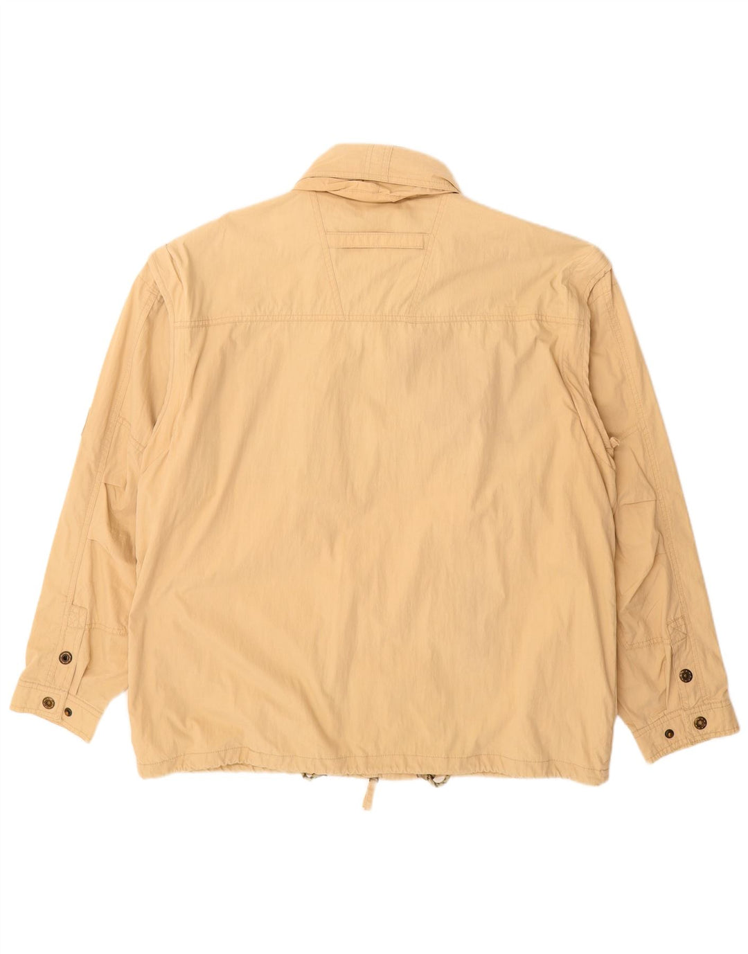 VINTAGE Mens Utility Jacket IT 54 2XL Beige Cotton