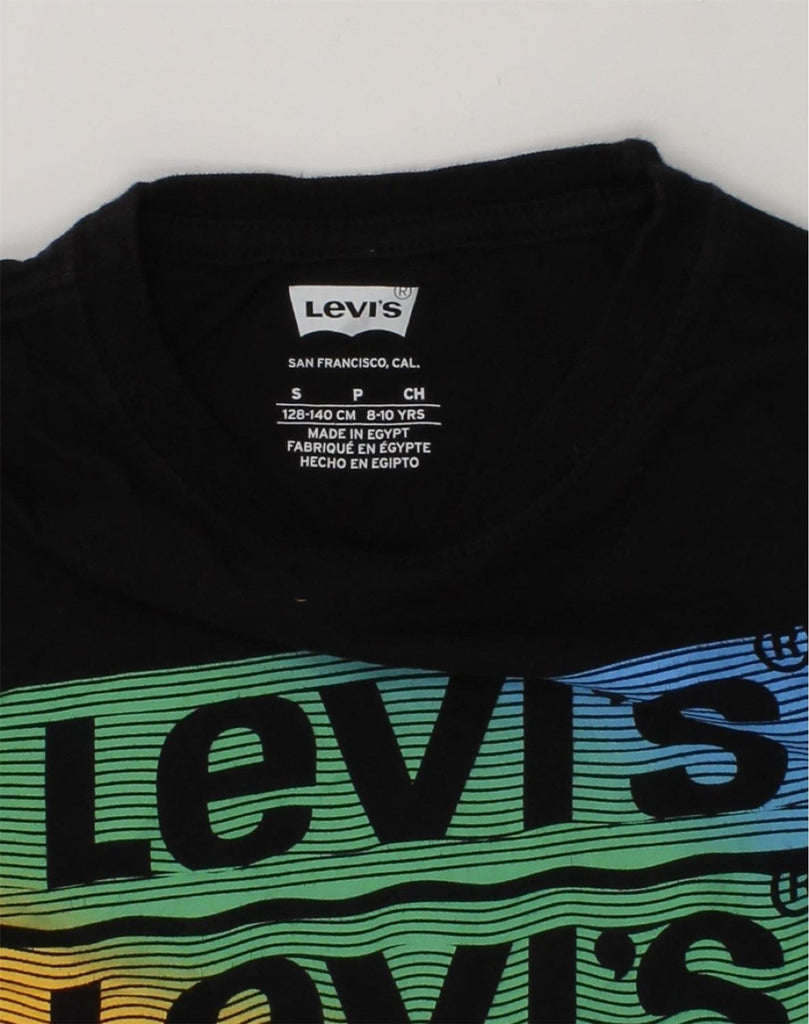 LEVI'S Girls Graphic Top Long Sleeve 8-9 Years Black Cotton | Vintage Levi's | Thrift | Second-Hand Levi's | Used Clothing | Messina Hembry 