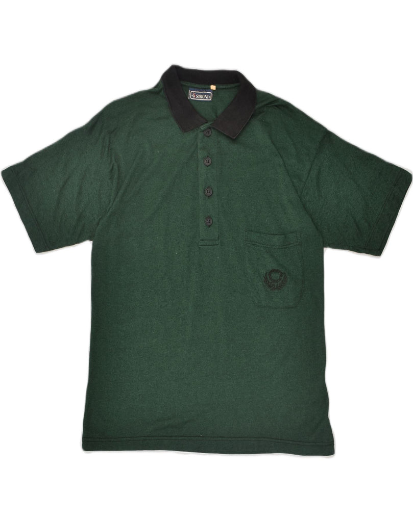 VINTAGE Mens Polo Shirt Medium Green Cotton | Vintage Vintage | Thrift | Second-Hand Vintage | Used Clothing | Messina Hembry 