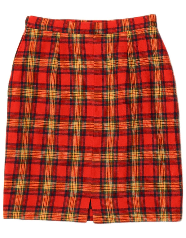 Vintage Womens Mini Skirt W25 XS Red Plaid