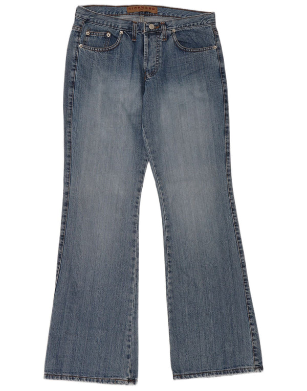 Richmond Womens Graphic Bootcut Jeans IT 44 Medium W30 L32 Blue Cotton