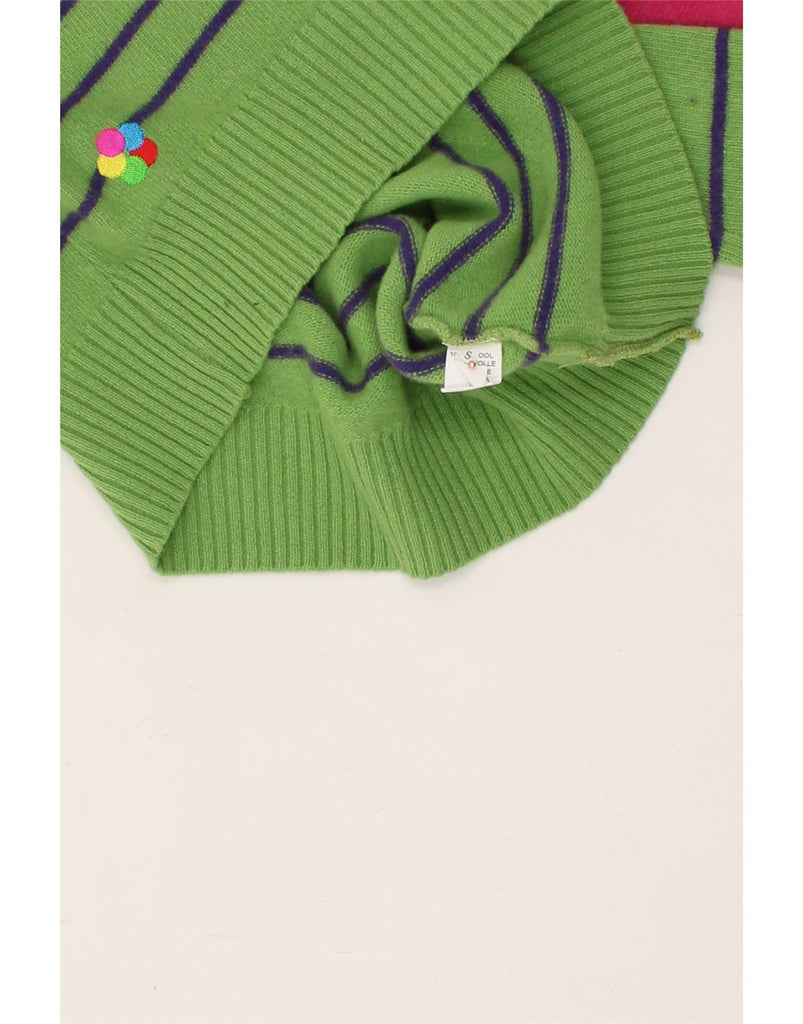 FRANKLIN MARSHALL Womens Crew Neck Jumper Sweater UK 10 Small Green Vintage Franklin Marshall and Second-Hand Franklin Marshall from Messina Hembry 