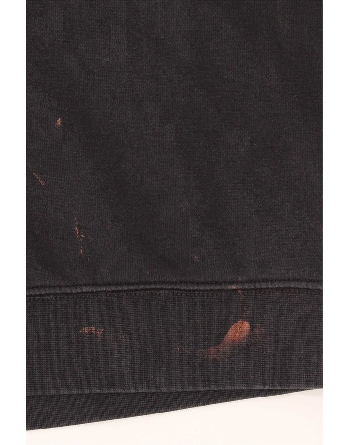 Nike Womens 1/4 Zip Oversized Sweatshirt Jumper UK 10 Small Black Cotton