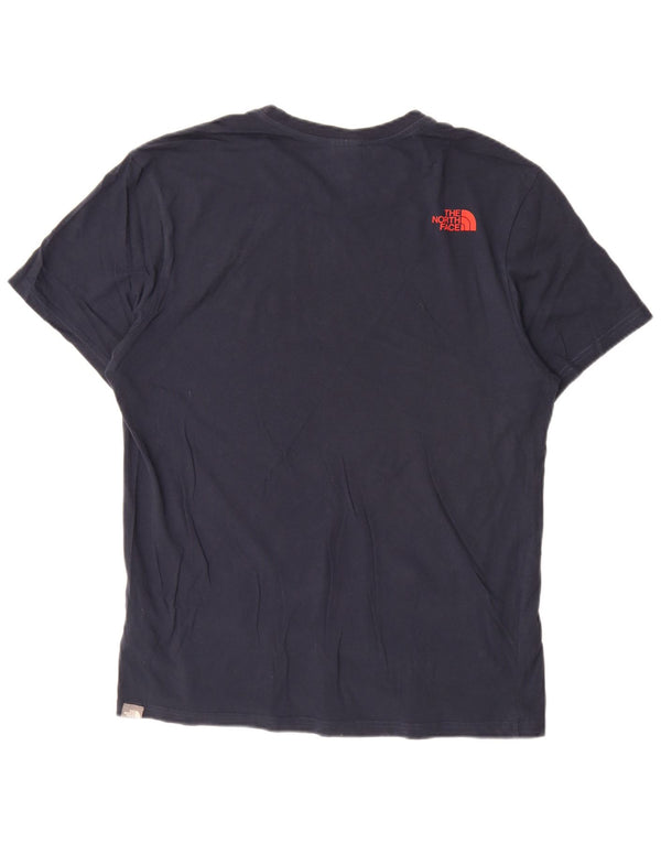 The North Face Mens T-Shirt Top Large Navy Blue Cotton