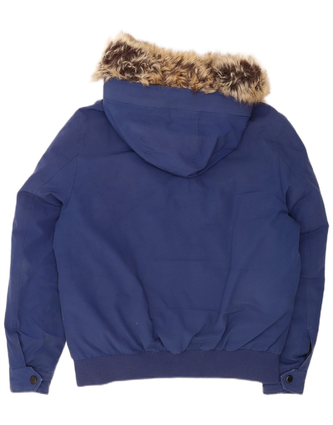 Michael Kors Mens Hooded Padded Bomber Jacket UK 36 Small Blue Polyester