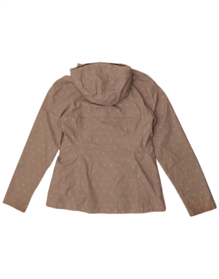 The North Face Womens Graphic Hooded Rain Jacket UK 10 Small Beige