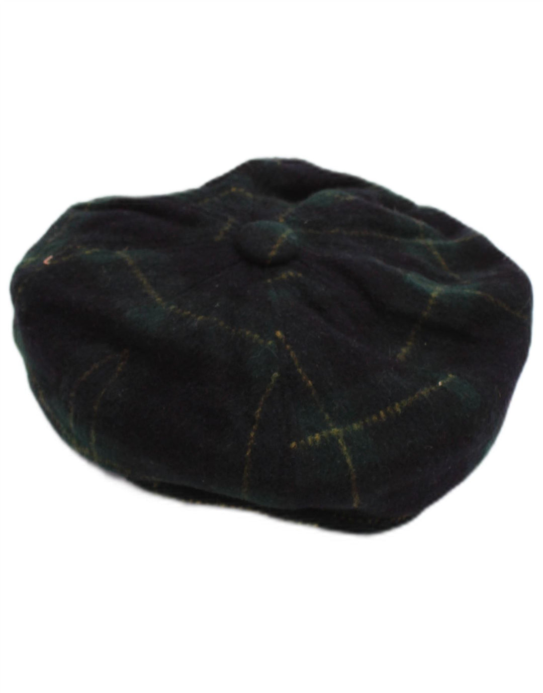 Vintage Mens Flat Cap Small Navy Blue Check